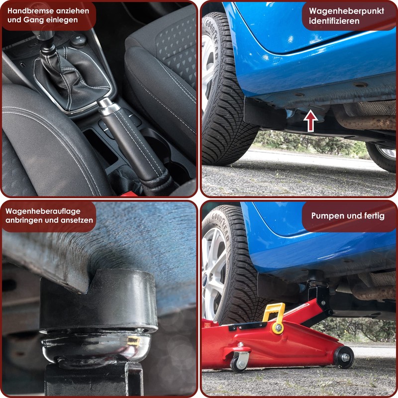 WEIDEBACH® Stable & Safe Trolley Jack Rubber Pad with 5