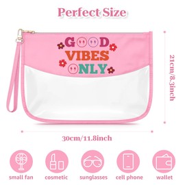 Sfodiary Friendship Gift for Best Friends Sister Clear Toiletry Bag for Women Cosmetic Bag Birthday Christmas for Women Mom Teacher Nurse Her Zipper Travel Pouch Inspirational Gift Ideas