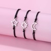 Best Friend Bracelets With Luminous Rings for 3, Sun Moon