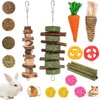 Grddaef 20 PCS Bunny Chew Toys for Teeth, Natural Rabbit