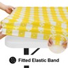 Spotjoy Rectangle Picnic Table Cloth, Waterproof Elastic Fitted Outdoor Table