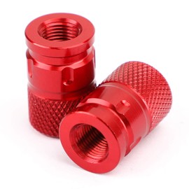 Areyourshop CNC Tire Valve Stem Caps-Billet Anti-Thief,Tire Valve Stem Caps-for Car Truck Bike Motorcycle Red