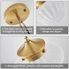 youngrender Schoolhouse Pendant Fixtures, 9" Brass Gold Milk Glass Pendant