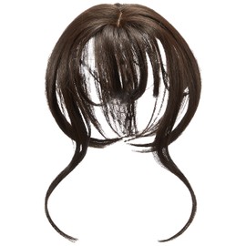 Priscilla TFX-106-TNC Fluffy Hand-planted Whorl Bangs Wig, Nude Curl Bangs, Heat Resistant, Natural Color