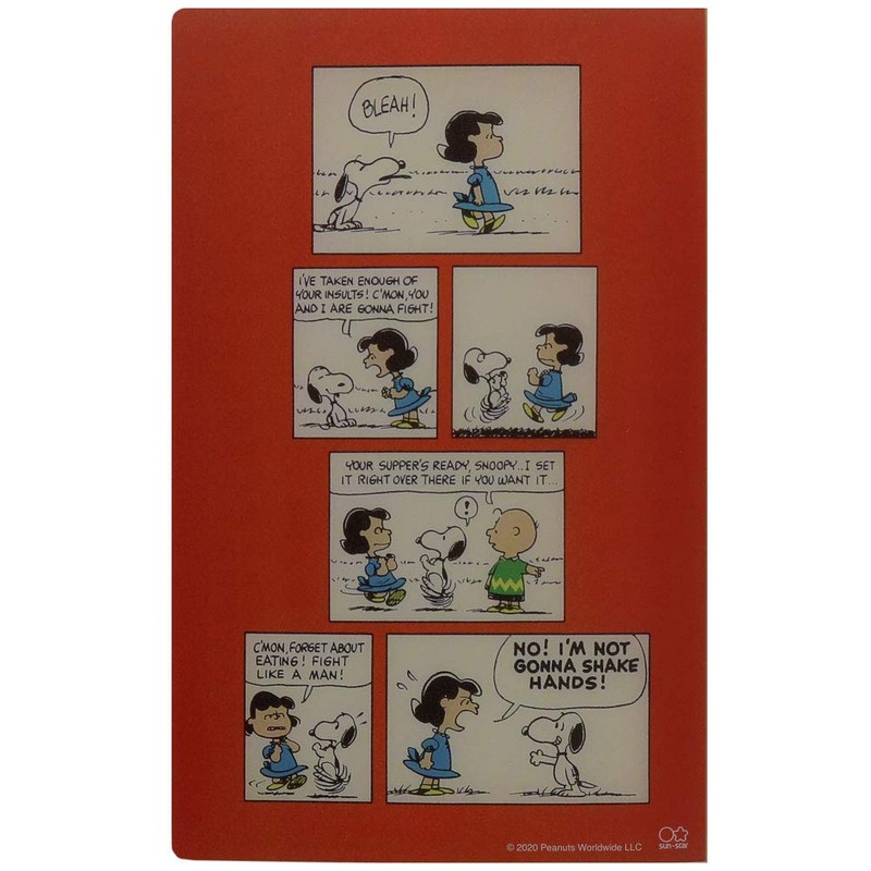 サンスター文具 スヌーピー 70周年第2弾 カードファイル3段 レッド S2171538