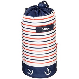 Asahi Koyo Plastic Bottle Holder Plage (Renewed) Border Approx. φ3.1 x Height 7.5 inches (8 cm) x 7.5 inches (19 cm)