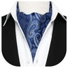 HISDERN Ascot - Corbata para hombre, diseño floral, cachemira, lunares,