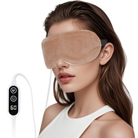 Heated Eye Mask, Great for Blepharitis and Dry Eyes Treatment, Relieve Dry Eye Syndrome, MGD and Styes (Brown)