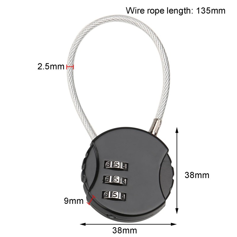 Combination Lock, Luggage Lock, Suitcase Lock, Combination Lock, Padlock, Wire