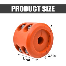 XINLIYA Car Rubber Winch Stopper for ATV UTV Truck, Cable Saver Hook Stopper Line for Synthetic Rope, Bump Shock Saver Dampener with Stainless Steel Screw and Nut, Quick Installation Tool (Orange)