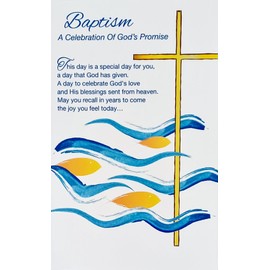 Greeting Card Baptism A Celebration of God's Promise - Asking Our Lord To Bless You and Guide You As You Grow in Faith Love And Devotion