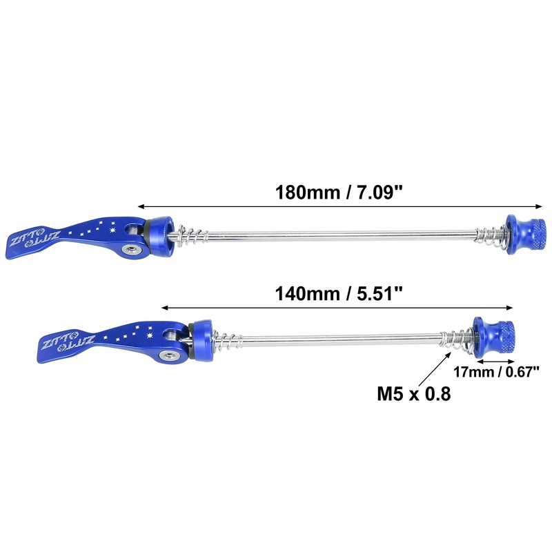 X AUTOHAUX 2pcs Bicycle Mountain Bike Wheel Front Rear Quick