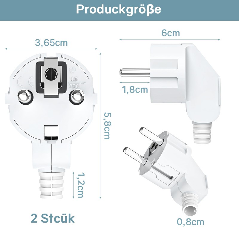 Schuko Plug, Angled Schuko Plug, Angled Schuko Plug, Schuko Plug