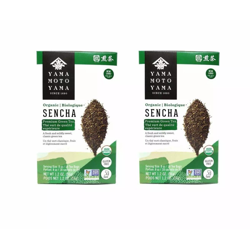 YAMAMOTO 2 PACK YAMAMOTO ORGANIC MATCHA SENCHA (18 TEA BAGS