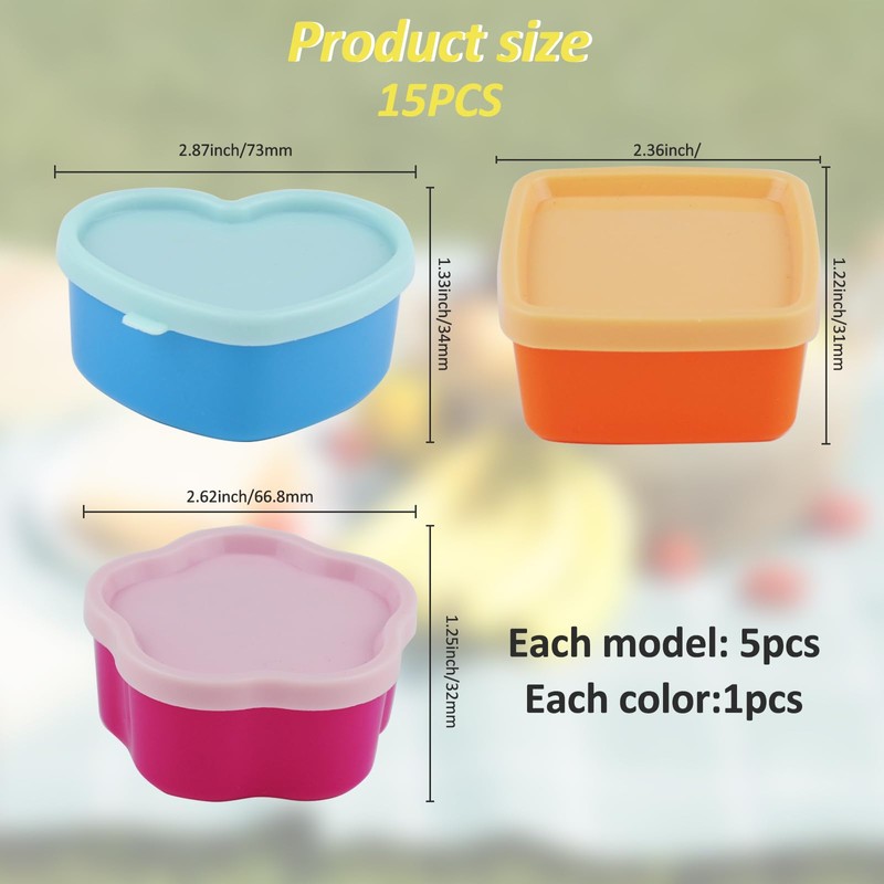 YUUTIAL Pack of 15 Small Containers with Lids, Plastic, Storage