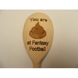 Fantasy Football Wooden Spoon Loser Last Booby Prize Worst Player Novelty Fantasy Footie Footy FF Joke Wood Kitchen Cooking Baking Gift Present