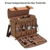 LoDrid Vintage Bartender Kit Bag with Flexible Compartments for Wine,