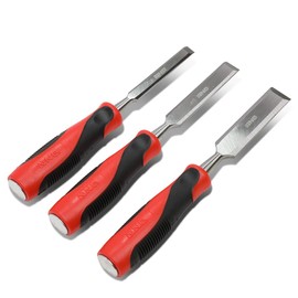 DNA Motoring TOOLS-00098 Chisel Set – [Pack of 3 Pcs] Heat Treated, Carbon Steel Cutting Tool w/Beveled Blade