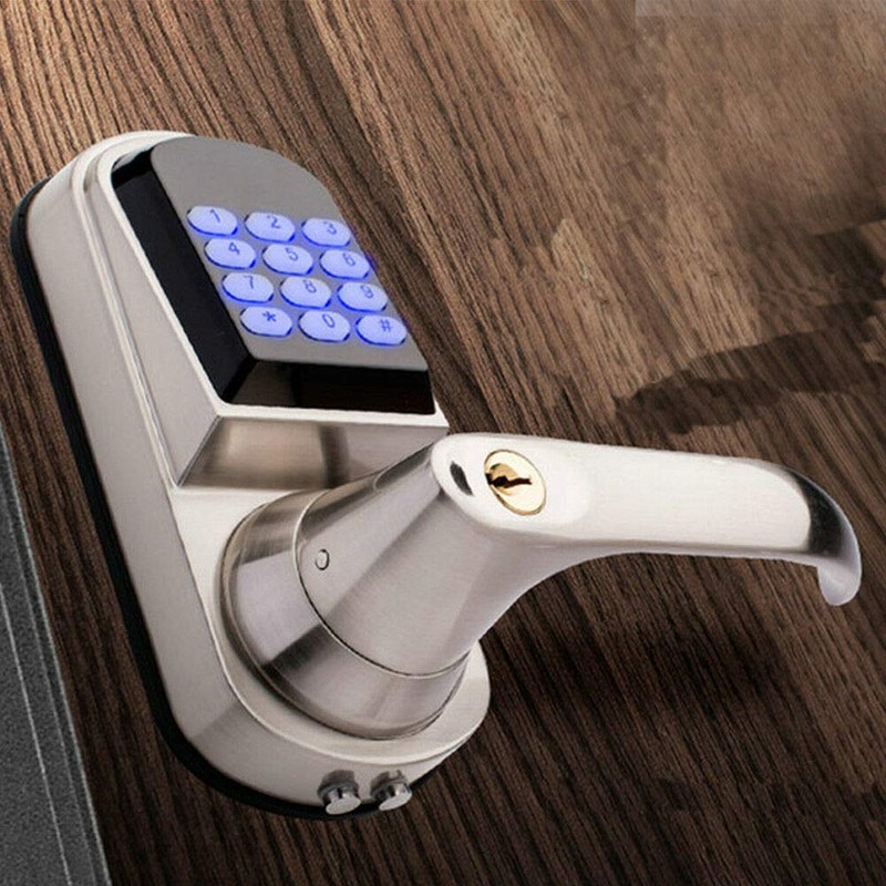 Electronic Auto Door Lock Smart Keyless Touch Password Entry Left