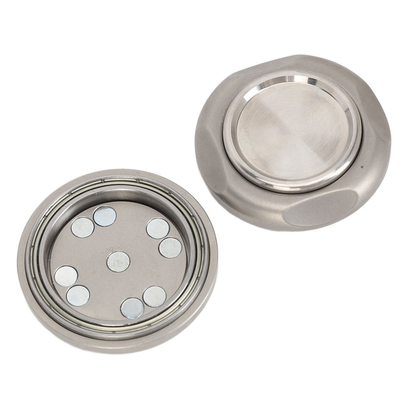 Magnetic Haptic Coin Silent Stainless Steel Flipped Fingertip Toy Rotatable