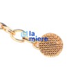 LA MIERE cadenas de botón linguales de tracción dorada, materiales