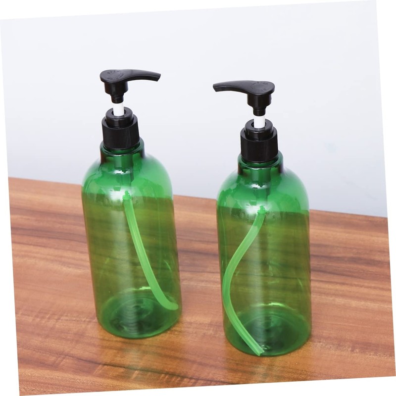 Baluue 2pcs Refillable Shampoo Dispenser Bottles Pump Containers for Essential