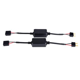 Qiilu Error Canceler Filter, 2 Pieces Car LED Headlight Decoder Radio Audio Anti-Interference Error Canceler Filter Car Replacement Suitable for H7