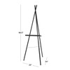Deco 79 Easel, 22" x 24" x 67", Black