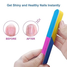 AhaTopia- Bloques pulidores de 7 lados para uñas naturales: nuestro pulidor de uñas presenta 7 superficies en 7 colores diferentes, cada una de las cu