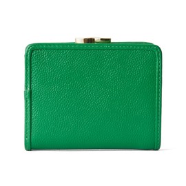[ハシバミ] 二つ折り財布 エイチビー ガマグチ ハーフ ウォレット レディース グリーン