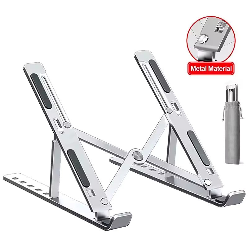 Aluminum Alloy Laptop Holder Stand Adjustable Foldable Notebook Cooler for