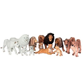 musykrafties African Jungle Animals Toy Lions Figure Realistic Plastic Figurine Playset Lot 13-piece
