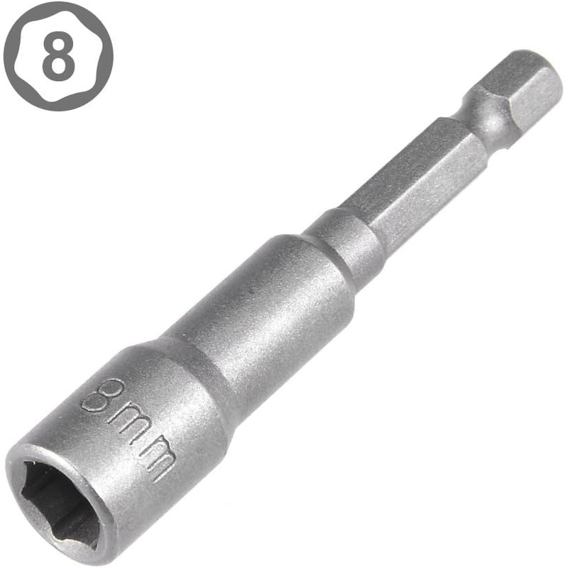 Fixinus 5 Pieces 8 mm Magnetic Socket Wrench Set, 1/4