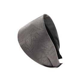 axy Wide Headband Made of Embossed Fabric in Leather Look with Leaf Pattern Beautiful Women's Headband Hair Accessories Hair Band Hairband HR14B (Grey, Extra Wide)