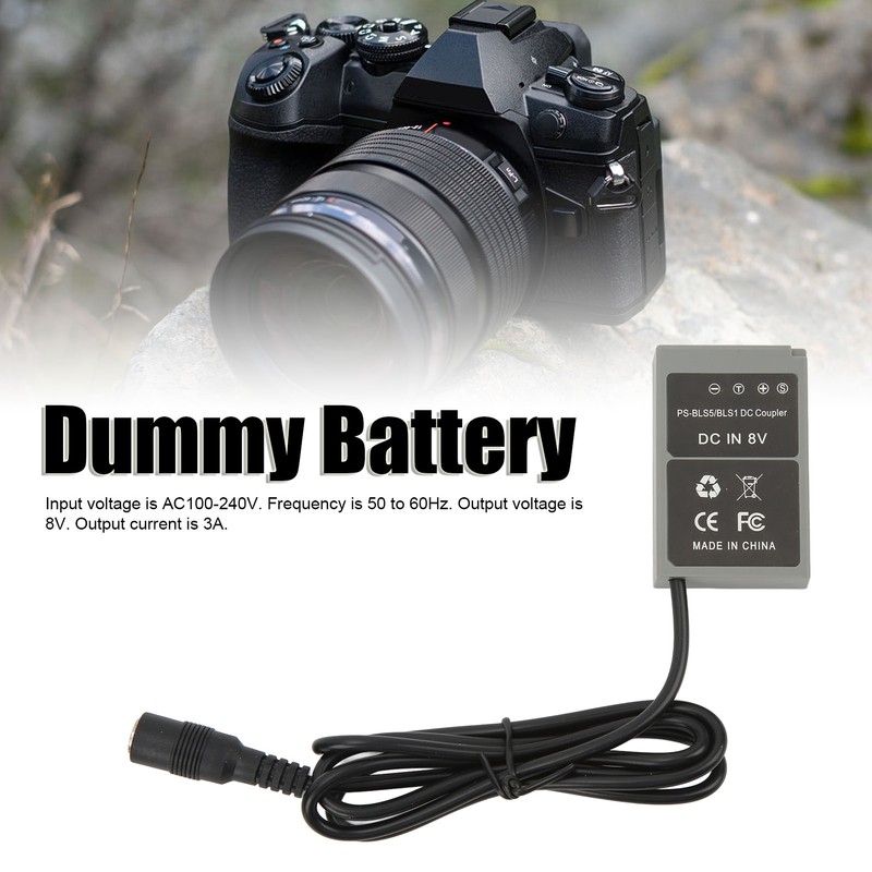 PS BLS5 BLS1 Dummy Battery DC Coupler For Olympus Pen