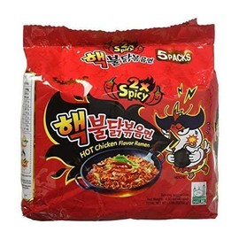 Samyang Spicy Hot Chicken Flavor Ramen_KOREAN SPICY NOODLE (140g Each) (5 packs) - Set of 2