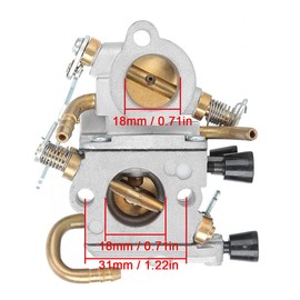 ZAMDOE Carburetor for Sthil TS420 TS410 TS410Z TS420Z Concrete Cut-Off Saw, Replaces # C1Q-S118 4238-120-0600, with 4238 140 1800 Air Filter+Fuel Line+Spark Plug