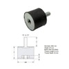 Rubbergiant Rubber mounts M6-20mm x 25mm Anti vibration rubber mount