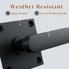 Goaylate Double Sided Gate Latch Aluminum, Heavy Duty Black Fence