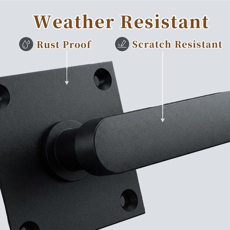 Goaylate Double Sided Gate Latch Aluminum, Heavy Duty Black Fence