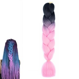 prinfantasy Hair Extensions Party Straight Hair Extensions Long Hair Pieces Multicoloured Hair Accessories for Women Girls Children Party Costumes Pink BZ044