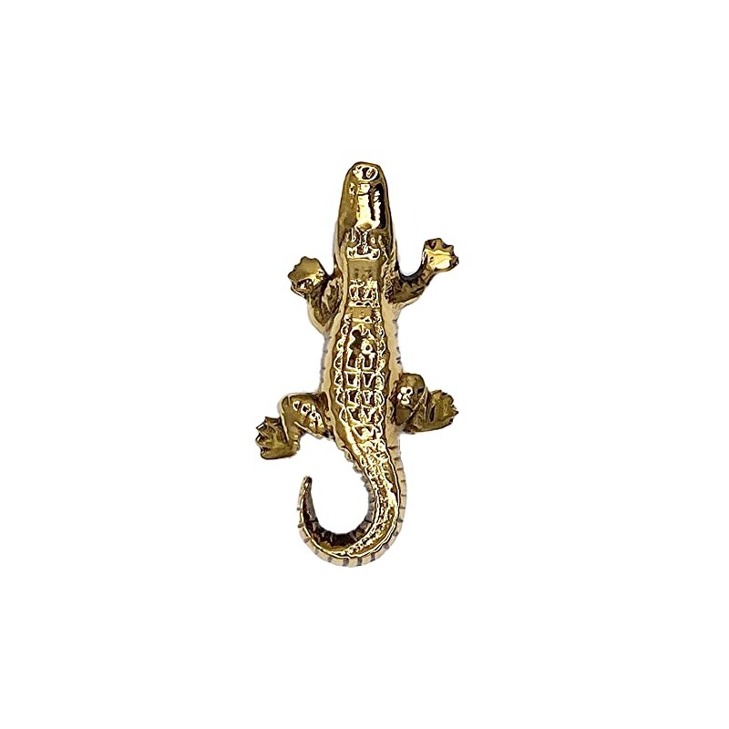 Alligator Doorbell Ringer - Brass,