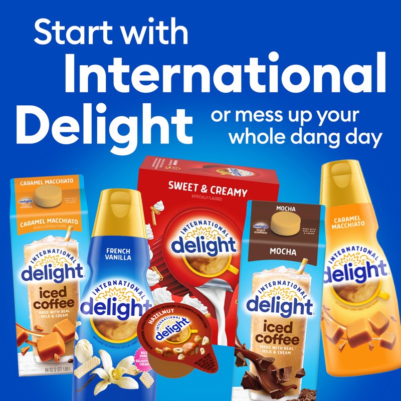 International Delight Coffee Creamer Singles, Sweet & Creamy, Shelf Stable