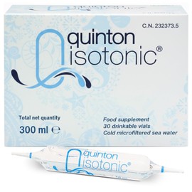 Quinton Isotonic 100% Natural Mineral Seawater – 30 Drinkable Ampoules (10ml) with 78 Electrolytes, Minerals & Trace Elements Linked to Digestion & Hydration