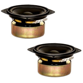 Goldwood Sound, Inc. Stage Subwoofer, Shielded 4" Woofers 70 Watt each 4ohm Replacement 2 Speaker Set (GW-204/4S-2)