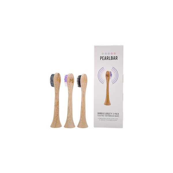 Pearl Bar Bamboo Sonicare 9-Series 3-Pack Electric Toothbrush Heads