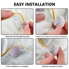 Potanro Pink Duvet Clips Duvet Pins Clips 12 Pcs Reusable Duvet Fasteners Duvet Quilt Holder Clips Non-Slip Quilt Fixator Duvet Pins Duvet Clips for Quilt, Cushions, Curtains (Pink)