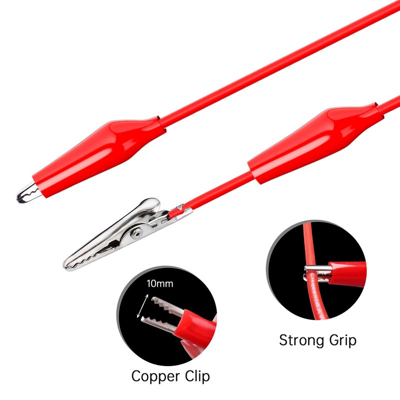 Cleqee 3 Pairs Multimeter Test Leads Set 4mm Stackable Banana