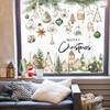 Whaline Christmas Window Clings Xmas Ball Farmhouse Window Stickers Double-Sided