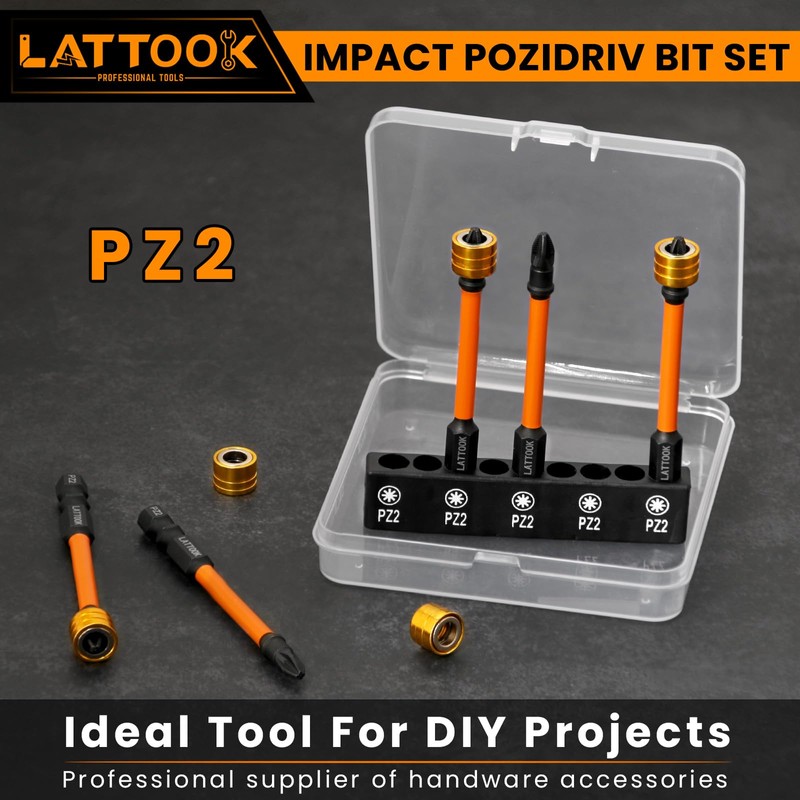 3-Inch PZ2 Impact Pozidriv Bit Set